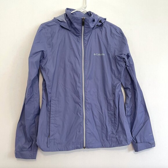 COLUMBIA Switchback II Jacket Solid Periwinkle Purple Blue Windbreaker Active M - Picture 2 of 16